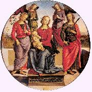 Madonna Enthroned with Child and Two Saints PERUGINO, Pietro